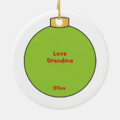 Personalisieren Sie den Afroamerikaner Elf Keramik Ornament (Hinten)