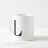 Personalisieren Sie den Anfang mit Buchstabe L Kaffeetasse (Vorderseite Links)