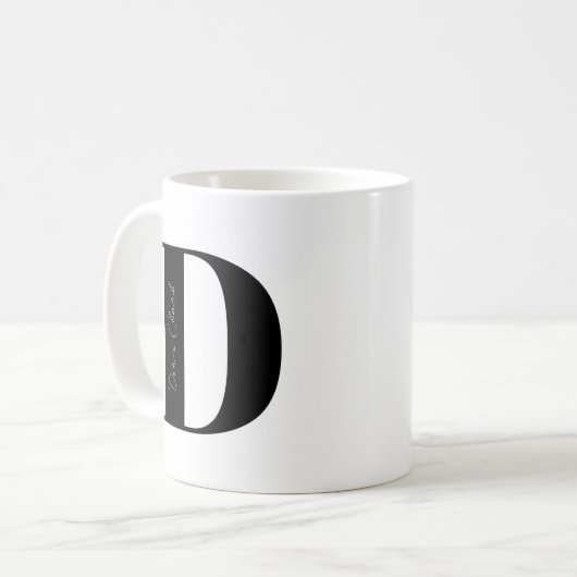 Personalisieren Sie den Anfang mit D Kaffeetasse (Vorderseite Links)