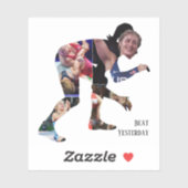 Personalisieren Sie den Aufkleber für weiblichen W (Blatt)