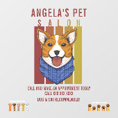 Personalisieren Sie den Begleithund und die Katze Fensteraufkleber (Blatt)