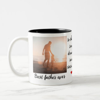 Personalisieren Sie den besten Vater für den Tag d Zweifarbige Tasse