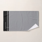Personalisieren Sie den Black Gray Anchor mit Dopp Badhandtuch Set (Handtuch)
