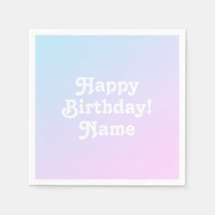 Personalisieren Sie den Geburtstag mit Namen und F Serviette