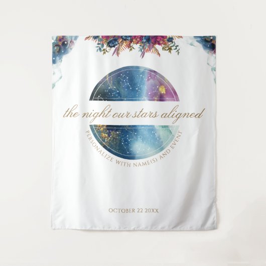 Personalisieren Sie den gesamten Text, den Hinterg Wandteppich (Vorderseite)