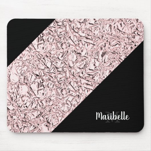 Personalisieren Sie den Glitzer für die Rose-Gold- Mousepad (Vorne)