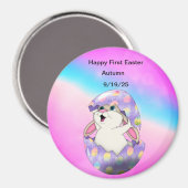 Personalisieren Sie den glücklichen Ostermagnet Magnet (Vorderseite/Rückseite)