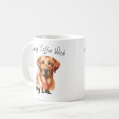 Personalisieren Sie den Goldenen Labrador. Mug Kaffeetasse (Vorderseite Links)