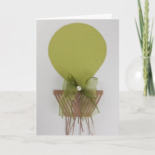 Personalisieren Sie den grünen Heißluftballon Karte (Vorderseite)