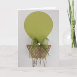 Personalisieren Sie den grünen Heißluftballon Karte