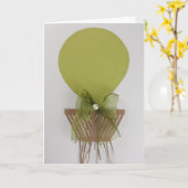 Personalisieren Sie den grünen Heißluftballon Karte (Gelbe Blume)
