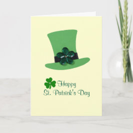 Personalisieren Sie den grünen Hut für St. Patrick Feiertagskarte