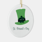 Personalisieren Sie den grünen Hut für St. Patrick Keramik Ornament (Rechts)