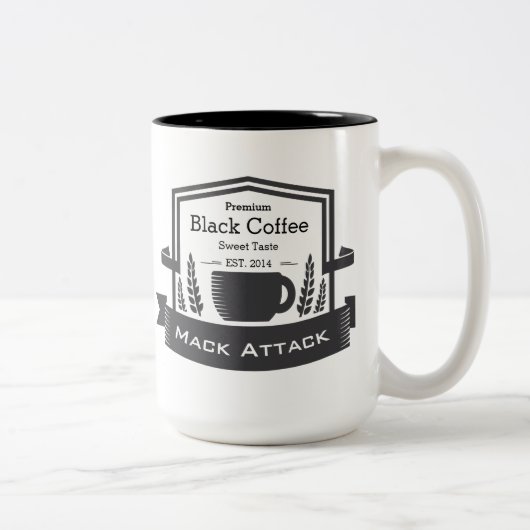 Personalisieren Sie den Hipster-Retro-Kaffee am fe Zweifarbige Tasse (Rechts)