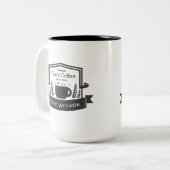 Personalisieren Sie den Hipster-Retro-Kaffee am fe Zweifarbige Tasse (Vorderseite Links)