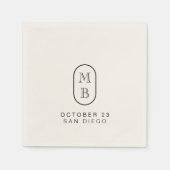 Personalisieren Sie den Hochzeitscocktail Napkin Serviette (Vorderseite)