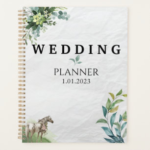 Personalisieren Sie den Hochzeitsplaner Grünes Des Planer