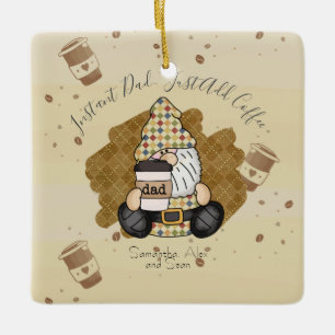 Personalisieren Sie den Kaffee Lover Vater   VINTA Keramikornament