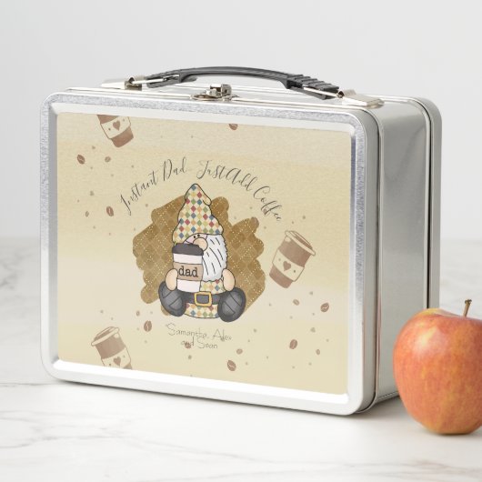 Personalisieren Sie den Kaffee Lover Vater | VINTA Metall Brotdose (Beispiel)