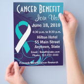 Personalisieren Sie den Krebsvorteil - Hautkrebsfl Flyer (Hand)