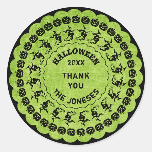 Personalisieren Sie den Kreis der schwarz/grünen H Runder Aufkleber (Vorderseite)