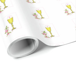 Personalisieren Sie den Mädchennamen Rosa erste he Geschenkpapier