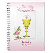 Personalisieren Sie den Mädchennamen Rosa erste he Notizblock (Vorderseite)