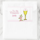 Personalisieren Sie den Mädchennamen Rosa erste he Rechteckiger Aufkleber (Tasche)