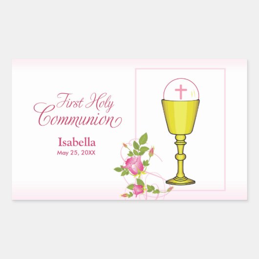 Personalisieren Sie den Mädchennamen Rosa erste he Rechteckiger Aufkleber (Vorderseite)