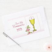 Personalisieren Sie den Mädchennamen Rosa erste he Rechteckiger Aufkleber (Umschlag)