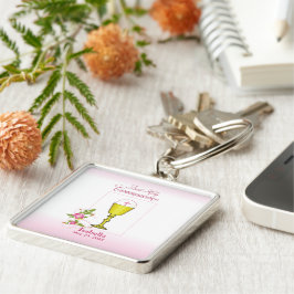 Personalisieren Sie den Mädchennamen Rosa erste he Schlüsselanhänger