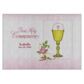 Personalisieren Sie den Mädchennamen Rosa erste he Schneidebrett (Vorderseite)