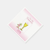 Personalisieren Sie den Mädchennamen Rosa erste he Serviette (Ecke)