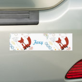 Personalisieren Sie den modernen Foxy Woodland Aut Autoaufkleber (Auf Auto)
