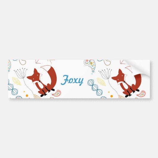 Personalisieren Sie den modernen Foxy Woodland Aut Autoaufkleber (Vorne)