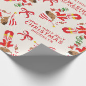 Personalisieren Sie den Multikulturalischen Boy El Geschenkpapier (Ecke)