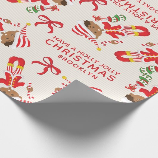 Personalisieren Sie den Multikulturalischen Boy El Geschenkpapier (Ecke)