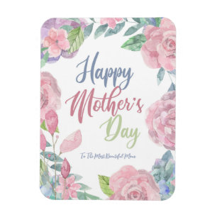 Personalisieren Sie den Muttertag der blühenden Wa Magnet