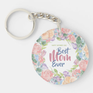 Personalisieren Sie den Muttertag der Floral Water Schlüsselanhänger
