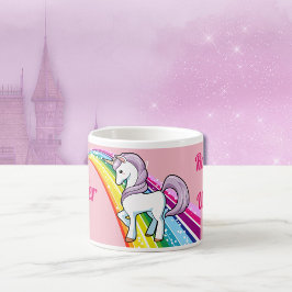 Personalisieren Sie den NAME Unicorn Rainbow Littl Espressotasse