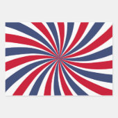 Personalisieren Sie den Namen 4. Juli Red White Bl Geschenkpapier Set (Vorderseite)