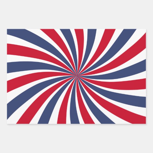 Personalisieren Sie den Namen 4. Juli Red White Bl Geschenkpapier Set (Vorderseite)