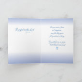 Personalisieren Sie den Namen Boy First Communion  Karte (Innenseite)