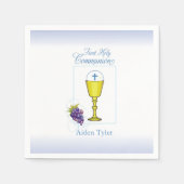 Personalisieren Sie den Namen Boy First Communion  Serviette (Vorderseite)