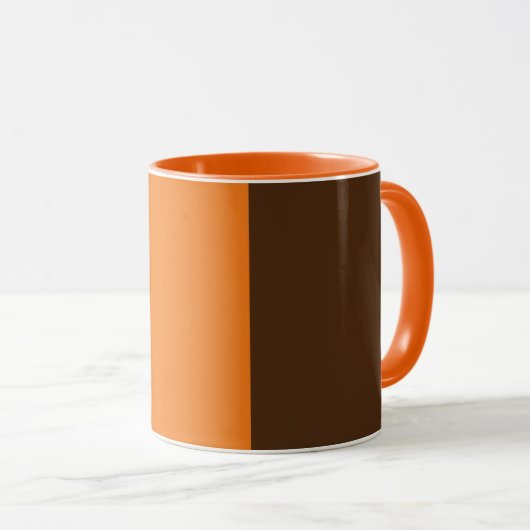 Personalisieren Sie den Namen des braunen und oran Tasse (VorderseiteRechts)