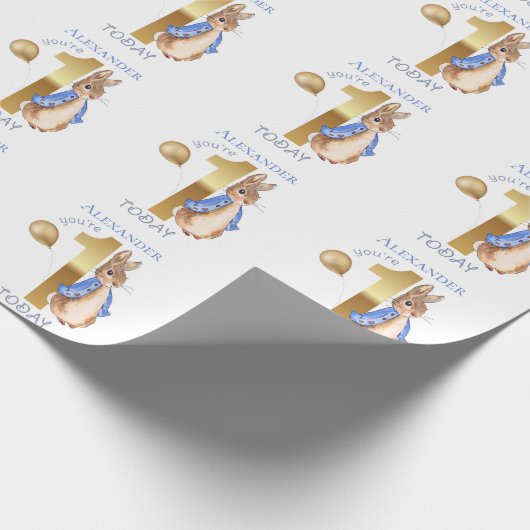 Personalisieren Sie den Namen des Kindes Peter 1. Geschenkpapier (Ecke)