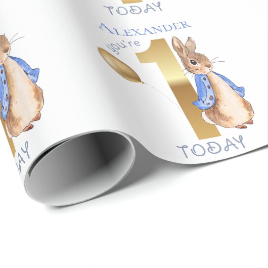 Personalisieren Sie den Namen des Kindes Peter 1.  Geschenkpapier (Rolleneckpunkt)