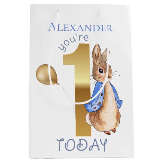 Personalisieren Sie den Namen des Kindes Peter 1. Mittlere Geschenktüte (Vorderseite)