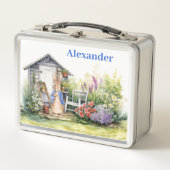 Personalisieren Sie den Namen des Kindes Peter des Metall Brotdose (Vorderseite)