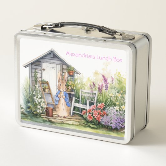 Personalisieren Sie den Namen des Kindes Peter des Metall Brotdose (Rückseite)